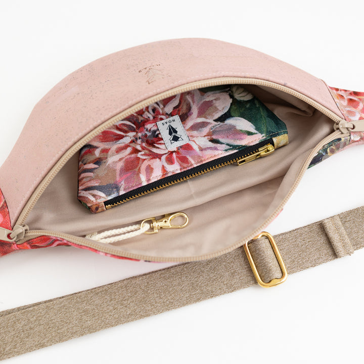 Bauchtasche  Kork Rosa Spring Blossom Size M
