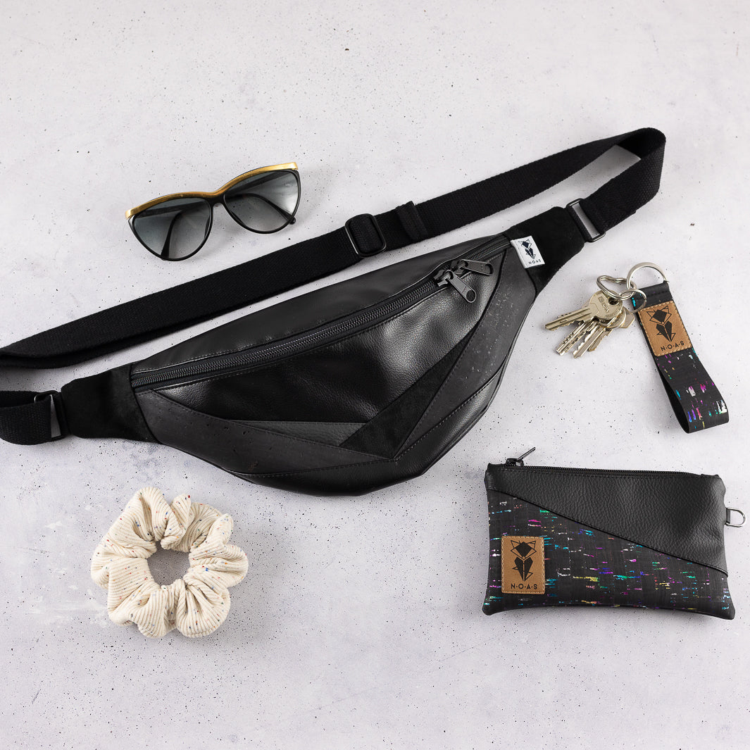 Bauchtasche Dreiecke Rainbow Kork Size L