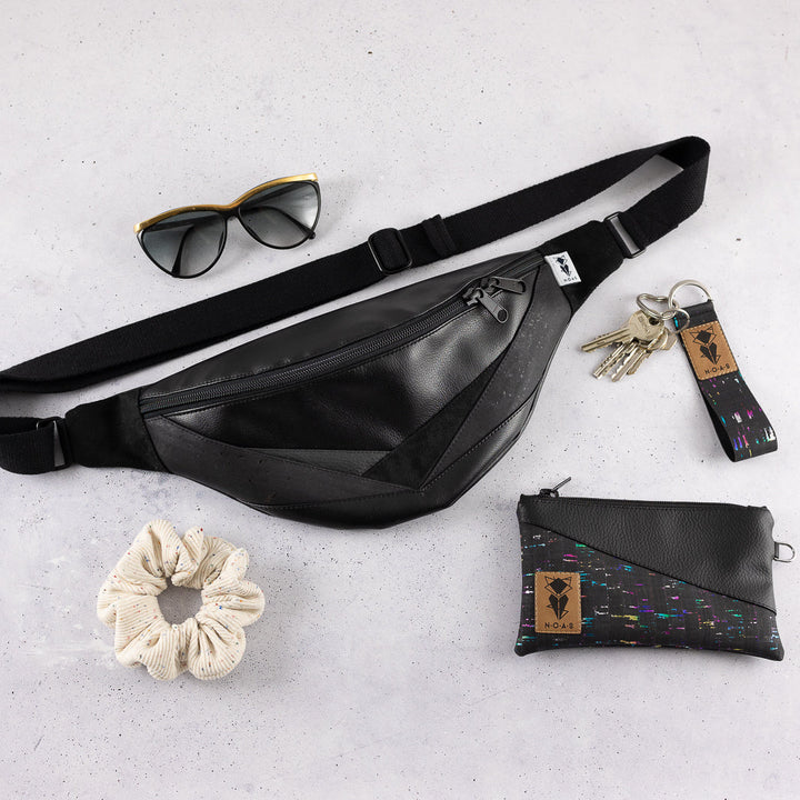 Bauchtasche Dreiecke Rainbow Kork Size L