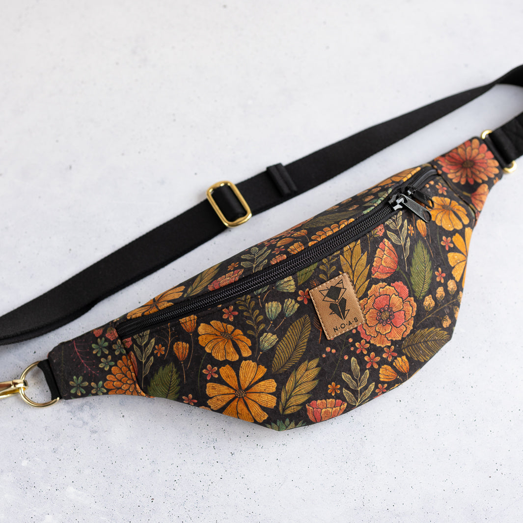 Bauchtasche  Kork Flower Size M