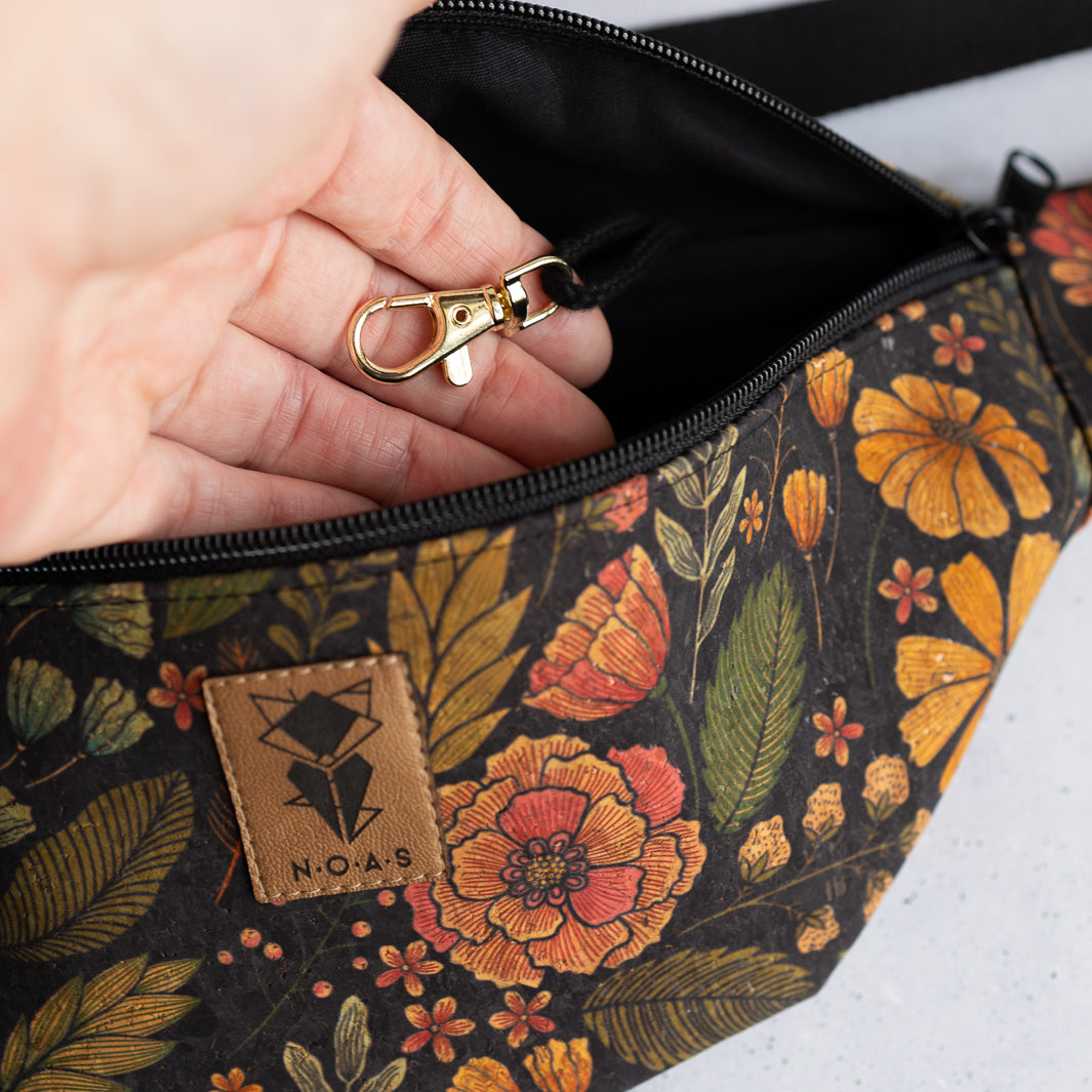 Bauchtasche  Kork Flower Size M