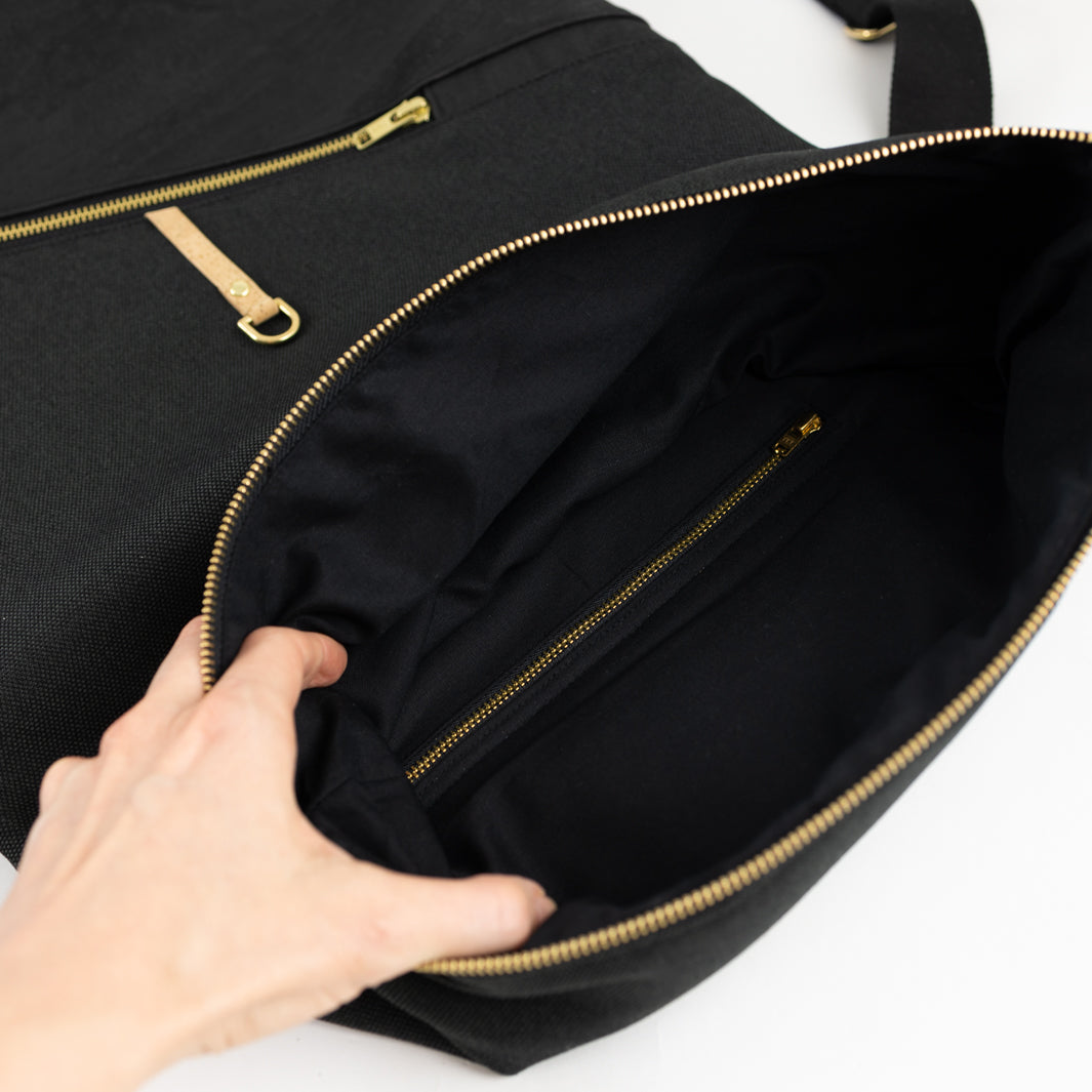 Wähle deine Materialkombination - Großer Rolltop Rucksack Kork & Canvas mit Laptopfach