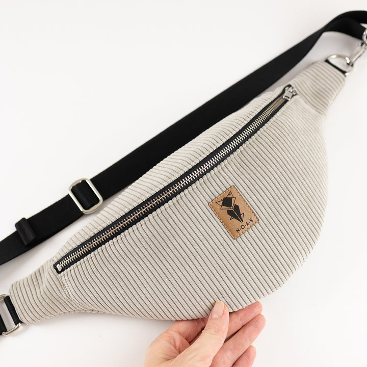 Bauchtasche CORD Greige Size L