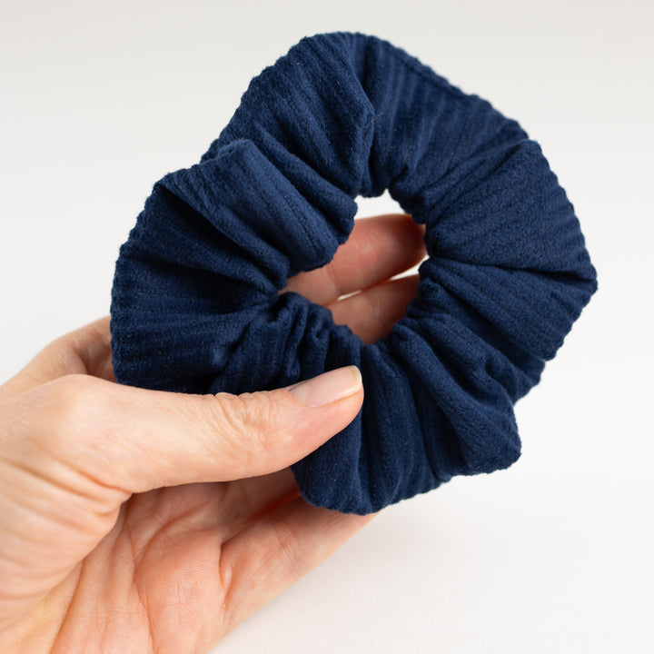 Scrunchie Cord Samt Dunkelblau