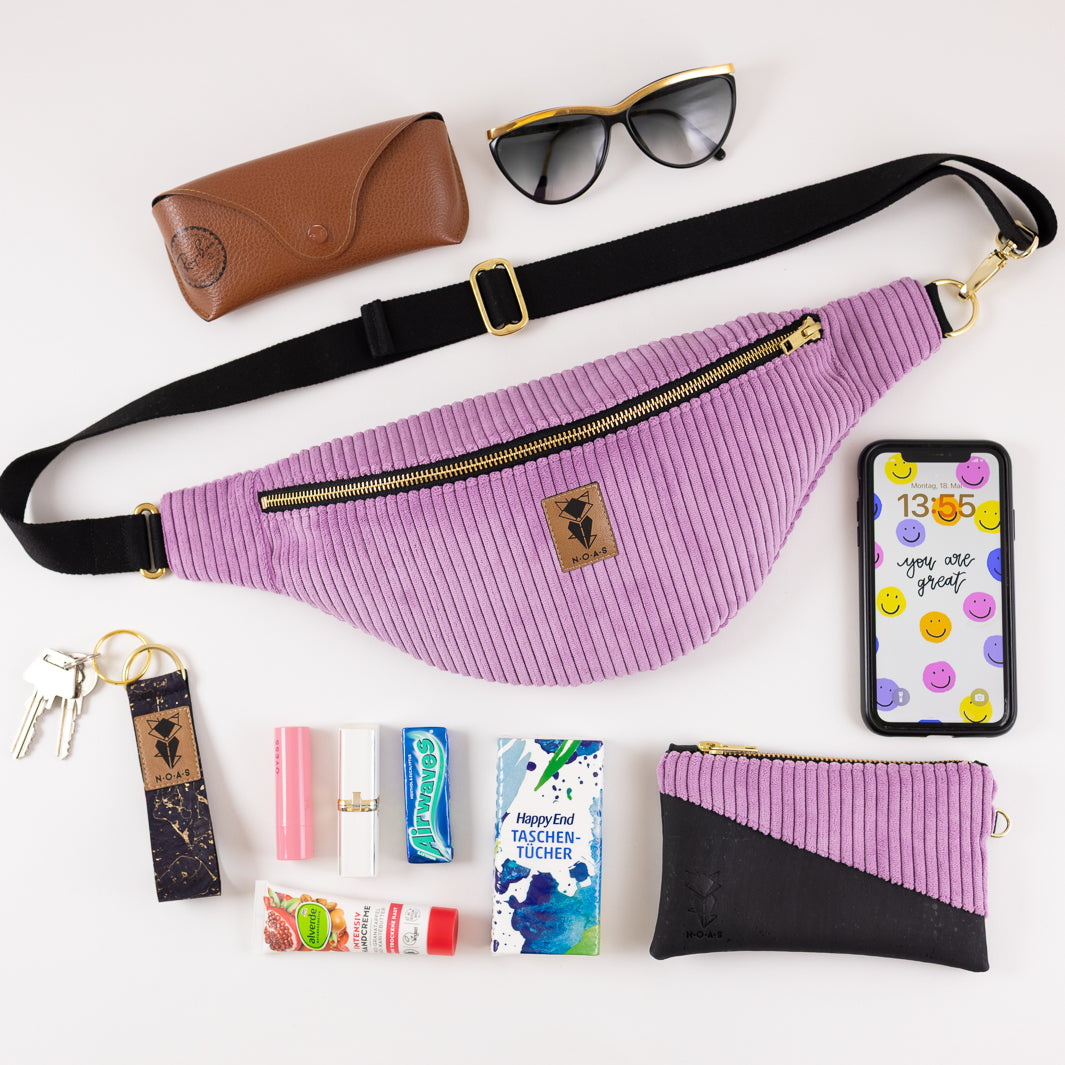 Bauchtasche CORD Lilac Size L