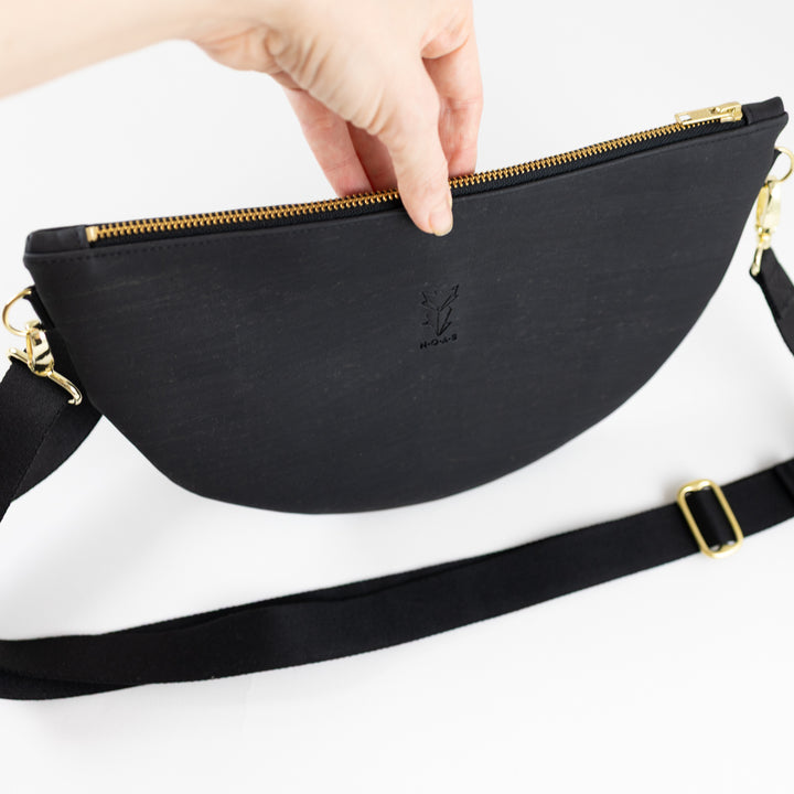 Moon Bag Kork Schwarz