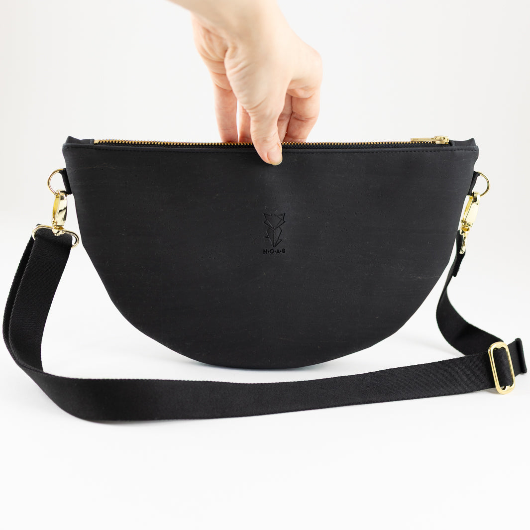 Moon Bag Kork Schwarz