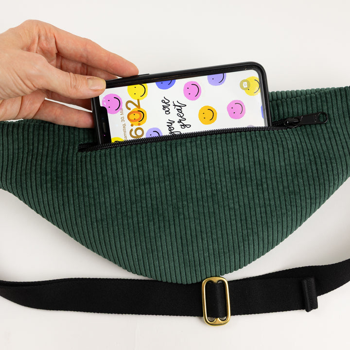 Bum Bag CORD Forest Green Size L