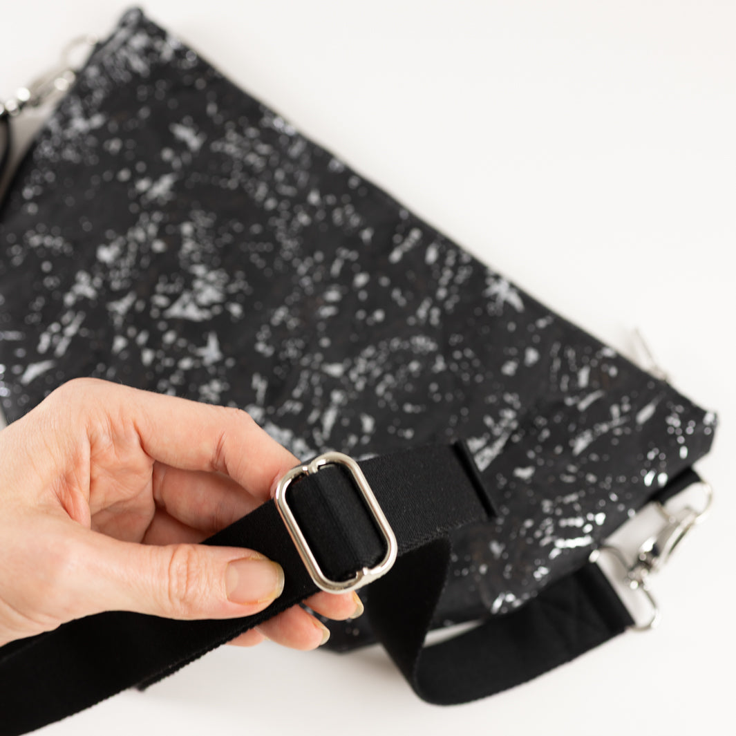 Moon Bag Kork Schwarz Silber