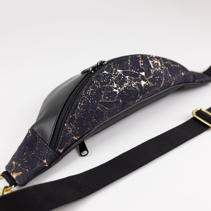 Bum Bag Taupe Cork Night Blue Gold Size M