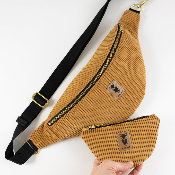 Bauchtasche Cord Honiggelb Size L