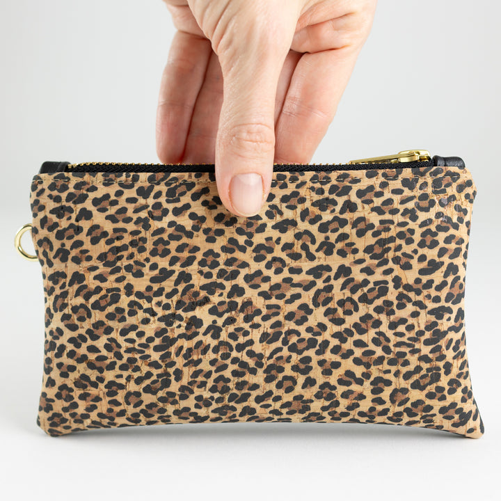 Mini-Geldbörse Kork Leo mit Kartenfächern