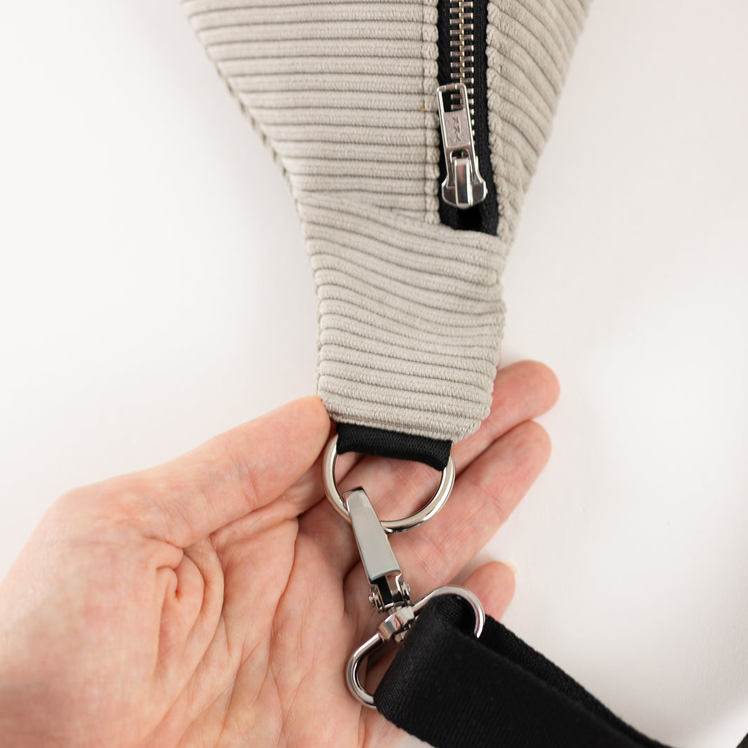 Bauchtasche CORD Greige Size L