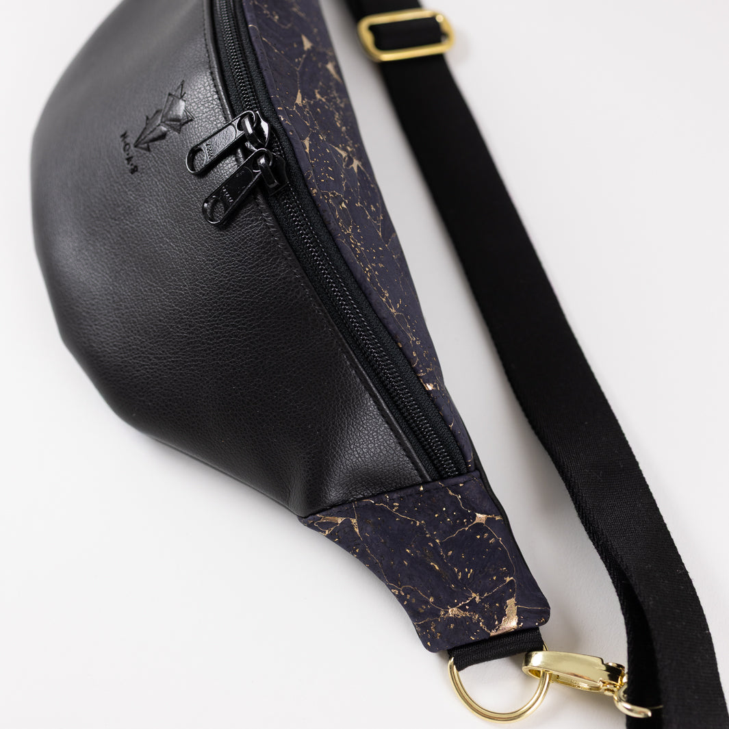 Bum Bag Taupe Cork Night Blue Gold Size M