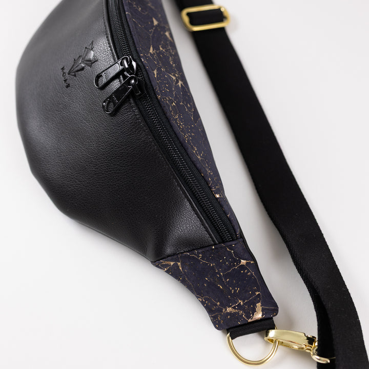 Bum Bag Taupe Cork Night Blue Gold Size M