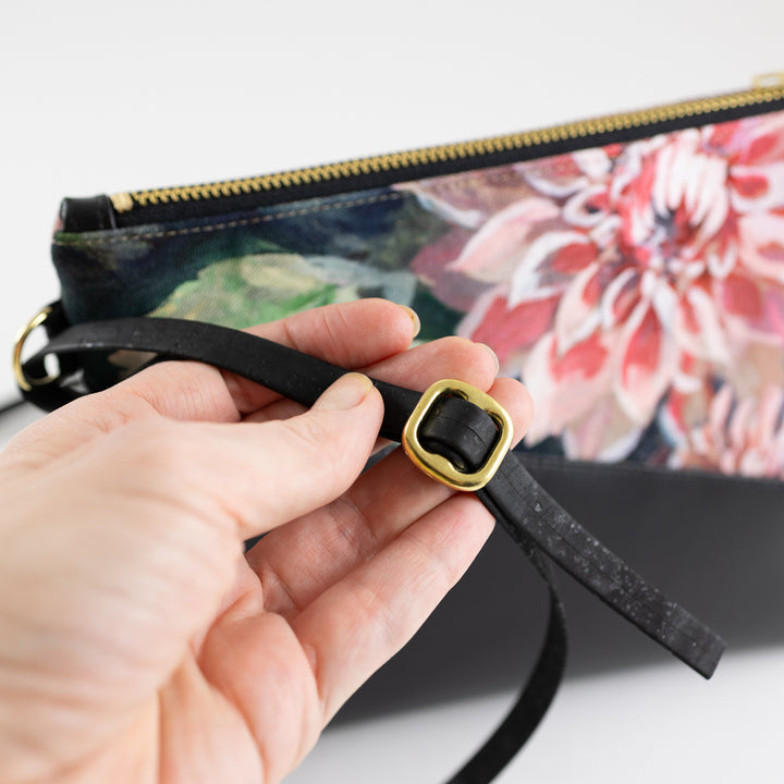 Kleine Handtasche Spring Blossom mit Reißverschlusstasche