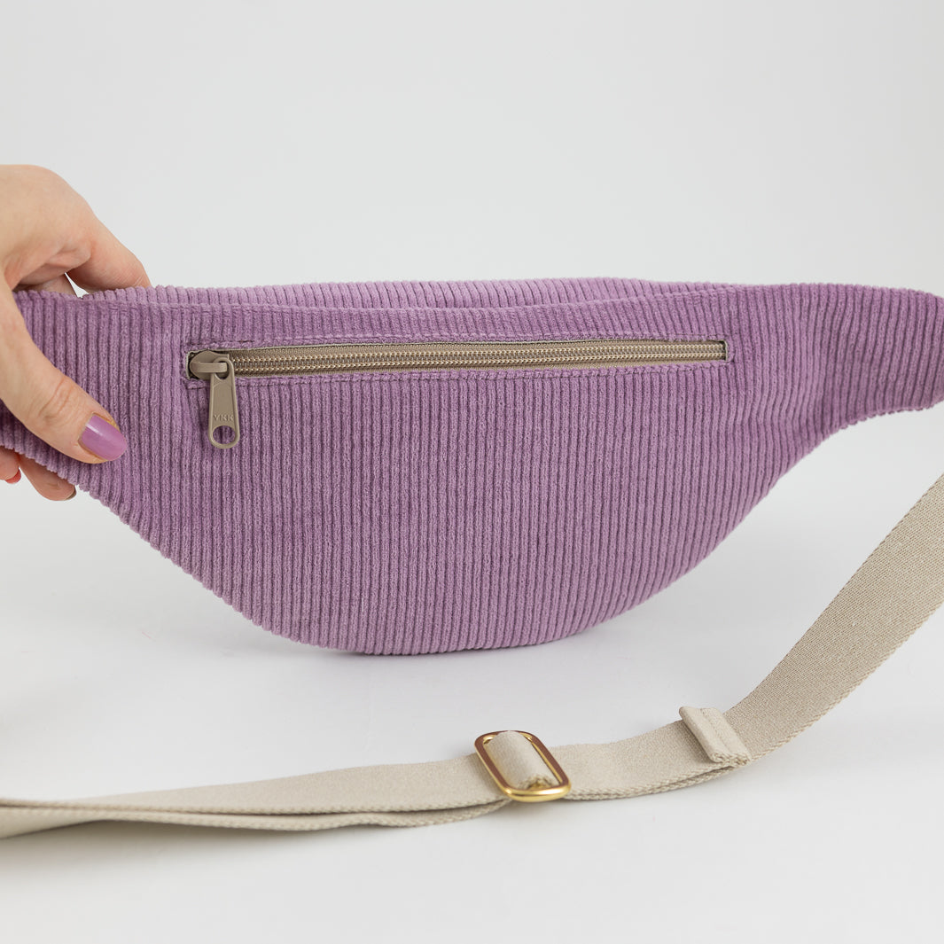 Bauchtasche  Cord Lilac Size M