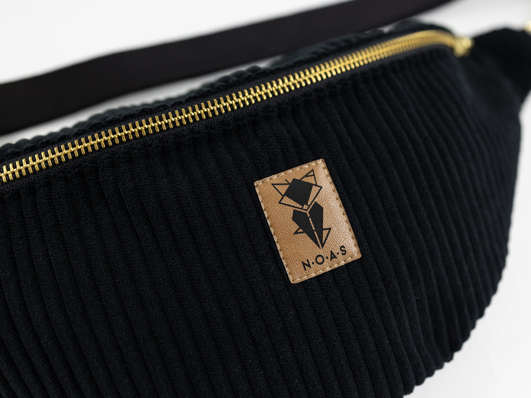 Bauchtasche CORD Schwarz Size L