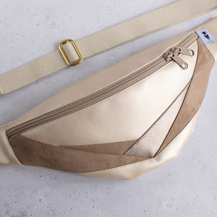 Bauchtasche Dreiecke Perlmutt Size L