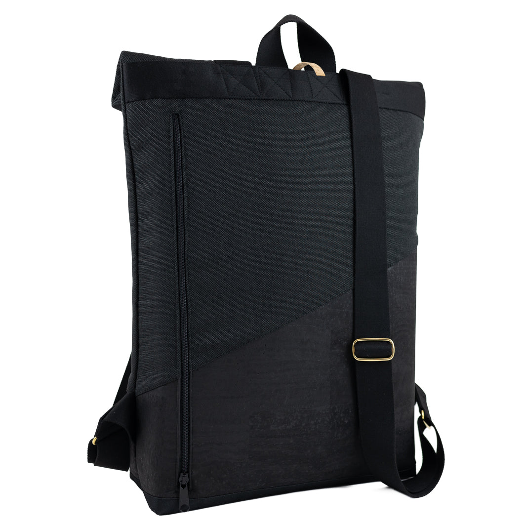 Wähle deine Materialkombination - Großer Rolltop Rucksack Kork & Canvas mit Laptopfach