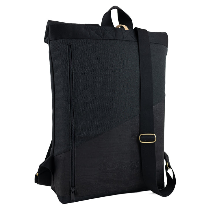 Wähle deine Materialkombination - Großer Rolltop Rucksack Kork & Canvas mit Laptopfach