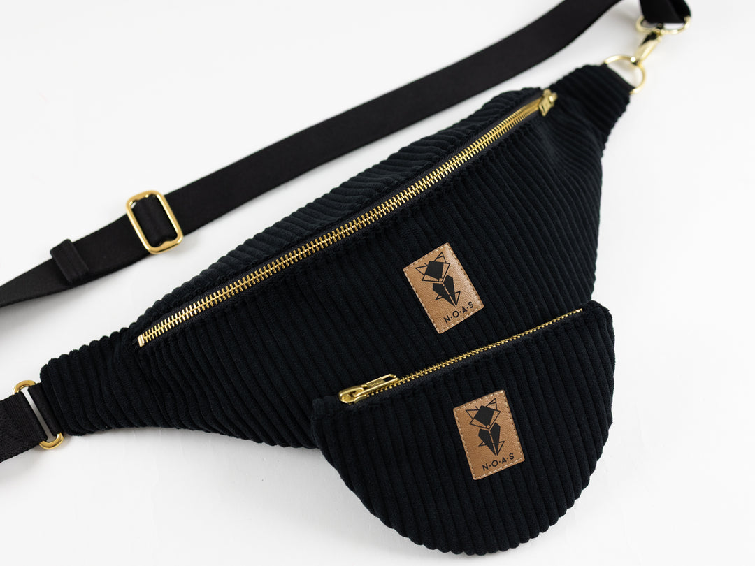 Bauchtasche CORD Schwarz Size L