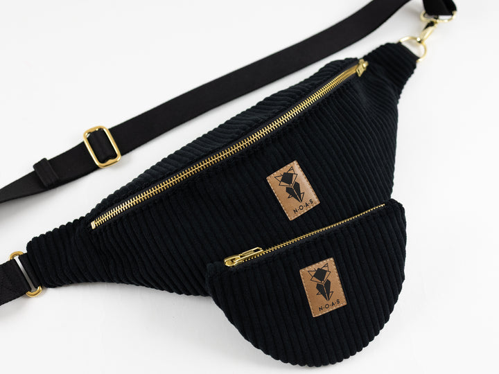 Bauchtasche CORD Schwarz Size L