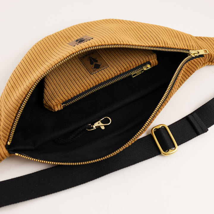 Bauchtasche Cord Honiggelb Size L