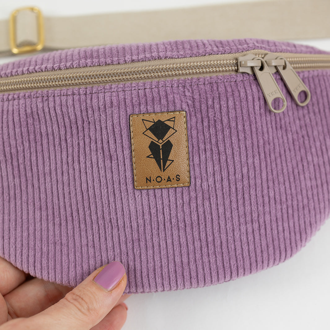 Bauchtasche  Cord Lilac Size M