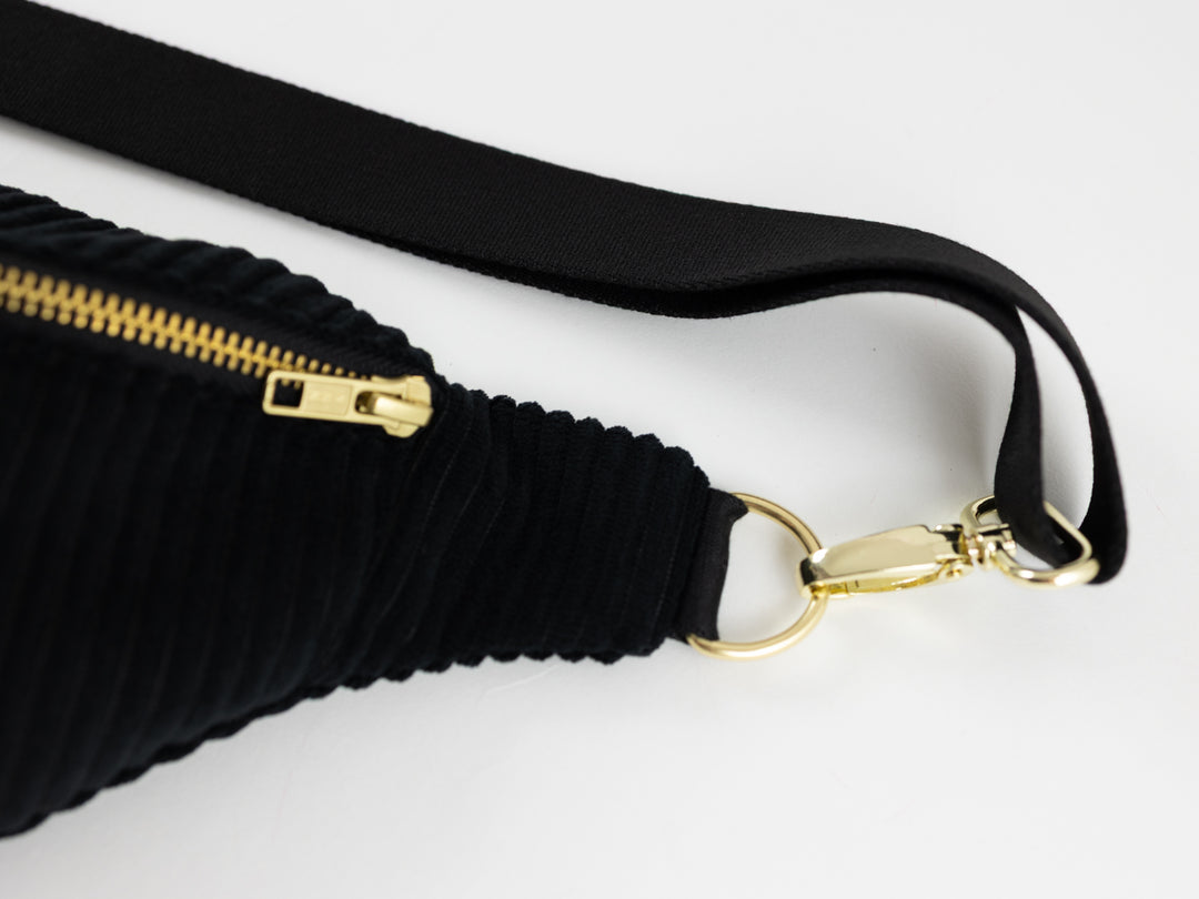 Bauchtasche CORD Schwarz Size L