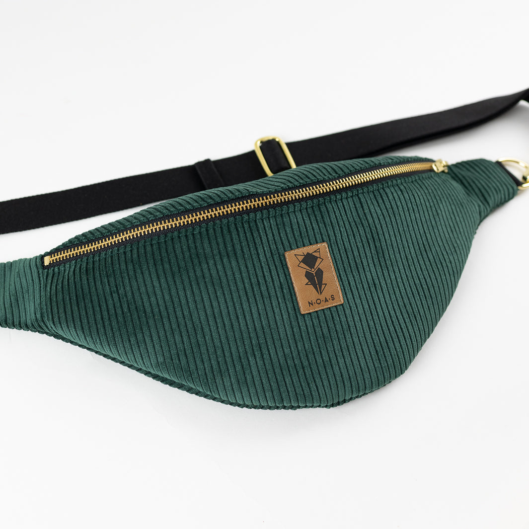 Bauchtasche CORD Waldgrün Size L