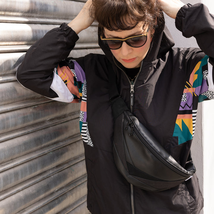 Bauchtasche Dreiecke Platin Gold Size L