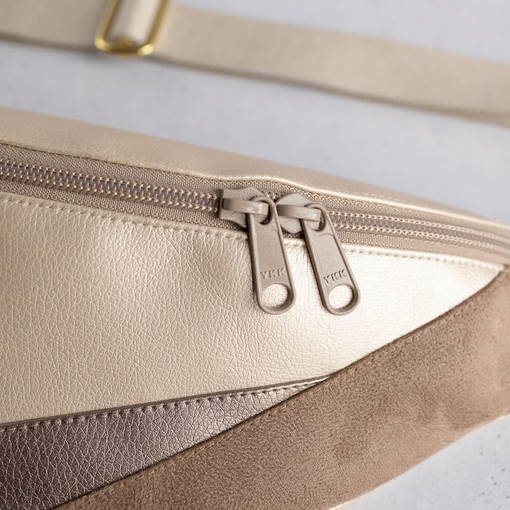 Bauchtasche Dreiecke Perlmutt Size L