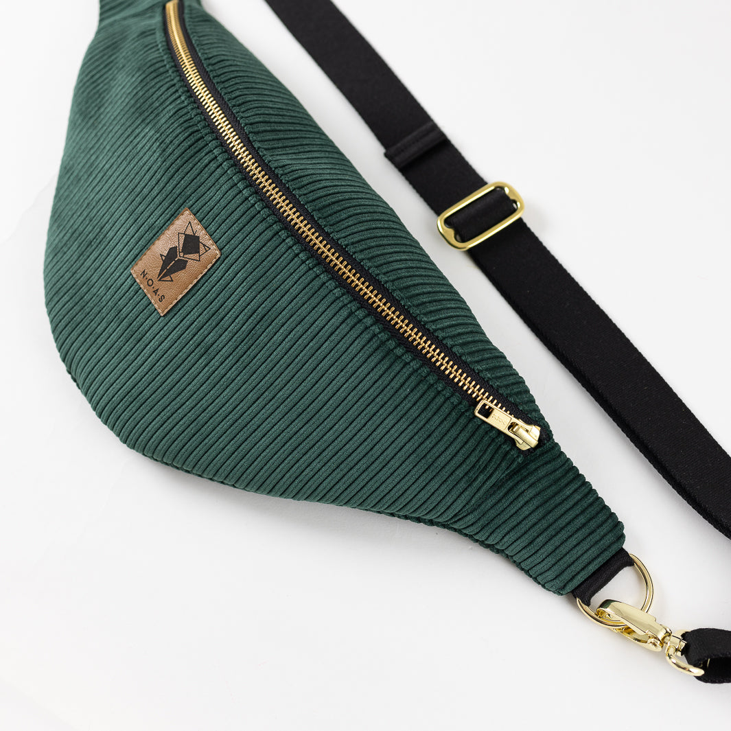Bauchtasche CORD Waldgrün Size L