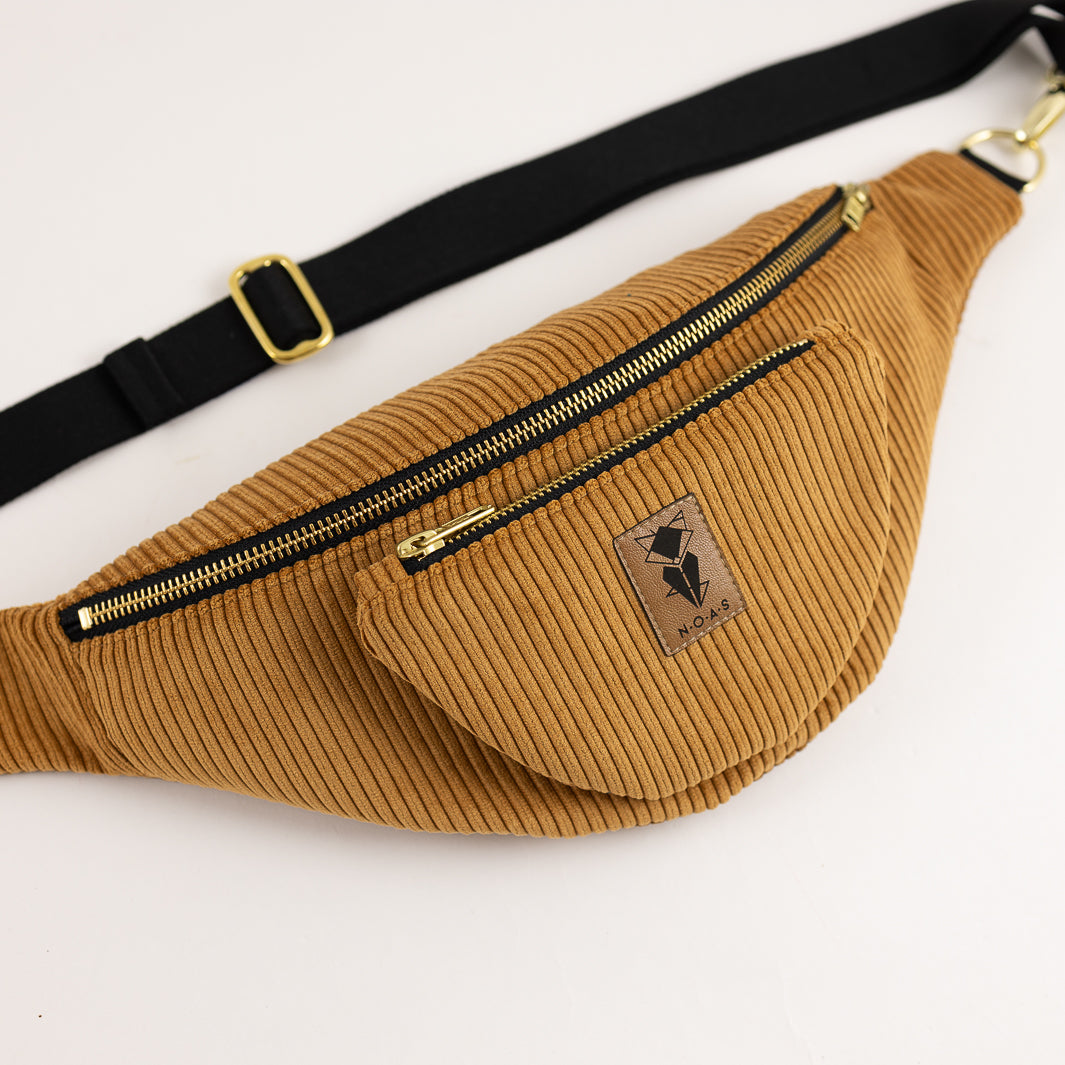 Bauchtasche Cord Honiggelb Size L