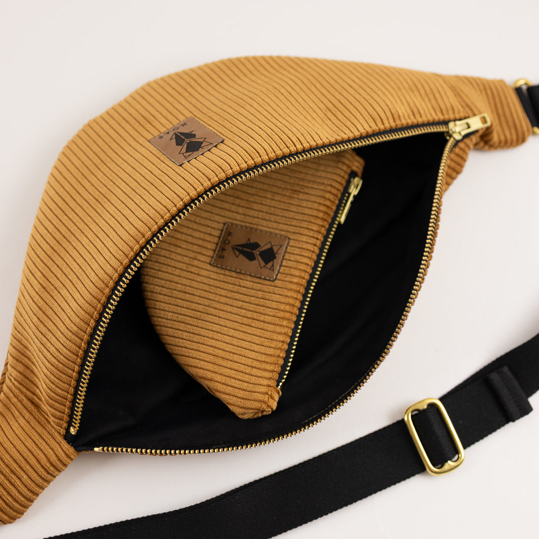 Bauchtasche Cord Honiggelb Size L