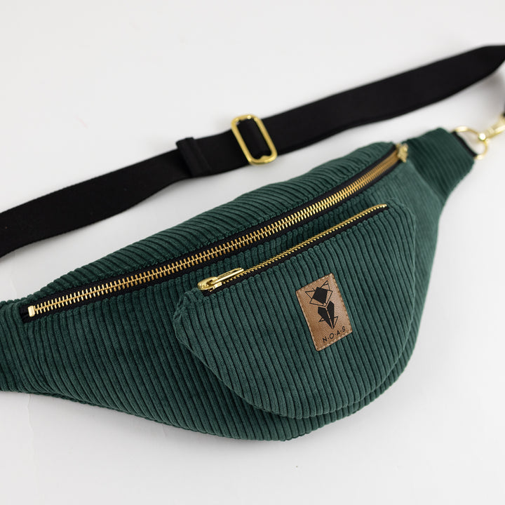 Bauchtasche CORD Waldgrün Size L