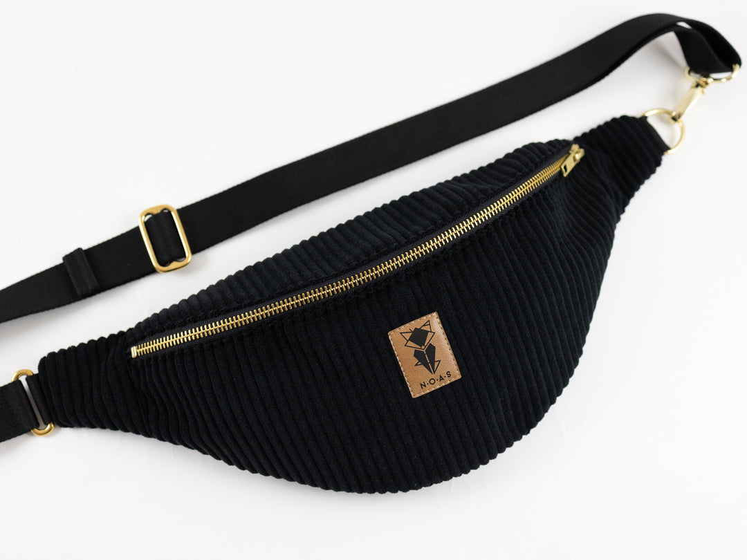 Bauchtasche CORD Schwarz Size L