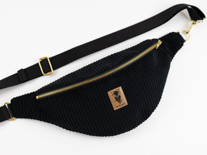 Bauchtasche CORD Schwarz Size L