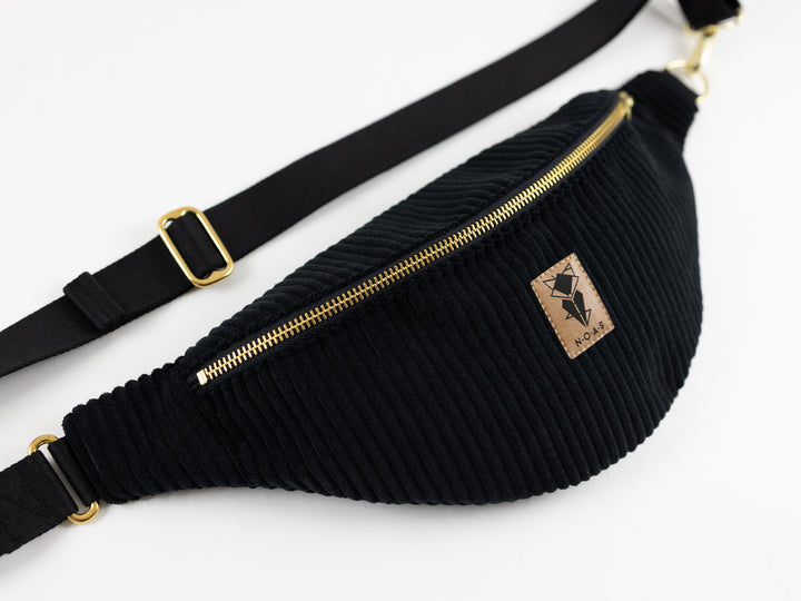 Bauchtasche CORD Schwarz Size L