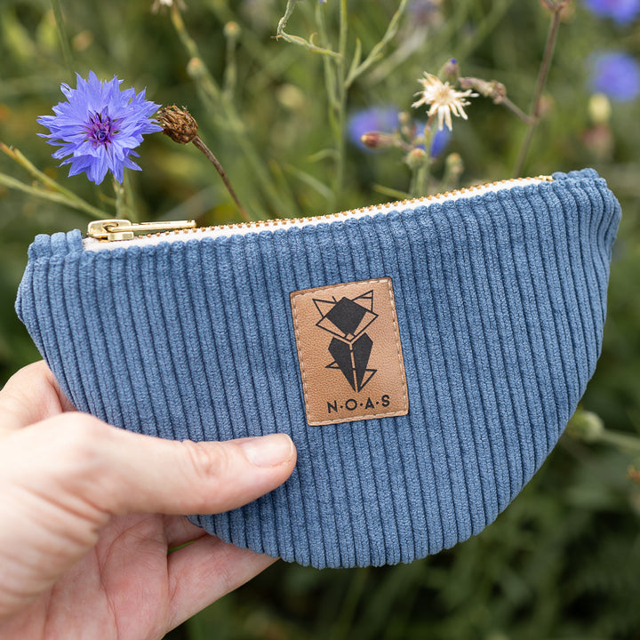 Moon Bag Geldbörse Cord Himmelblau