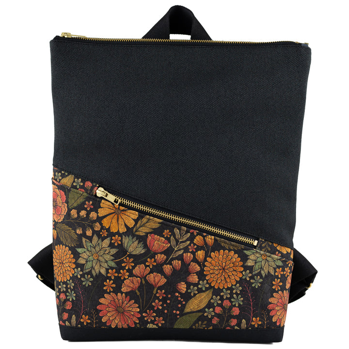mini backpack with secret compartment cork flower