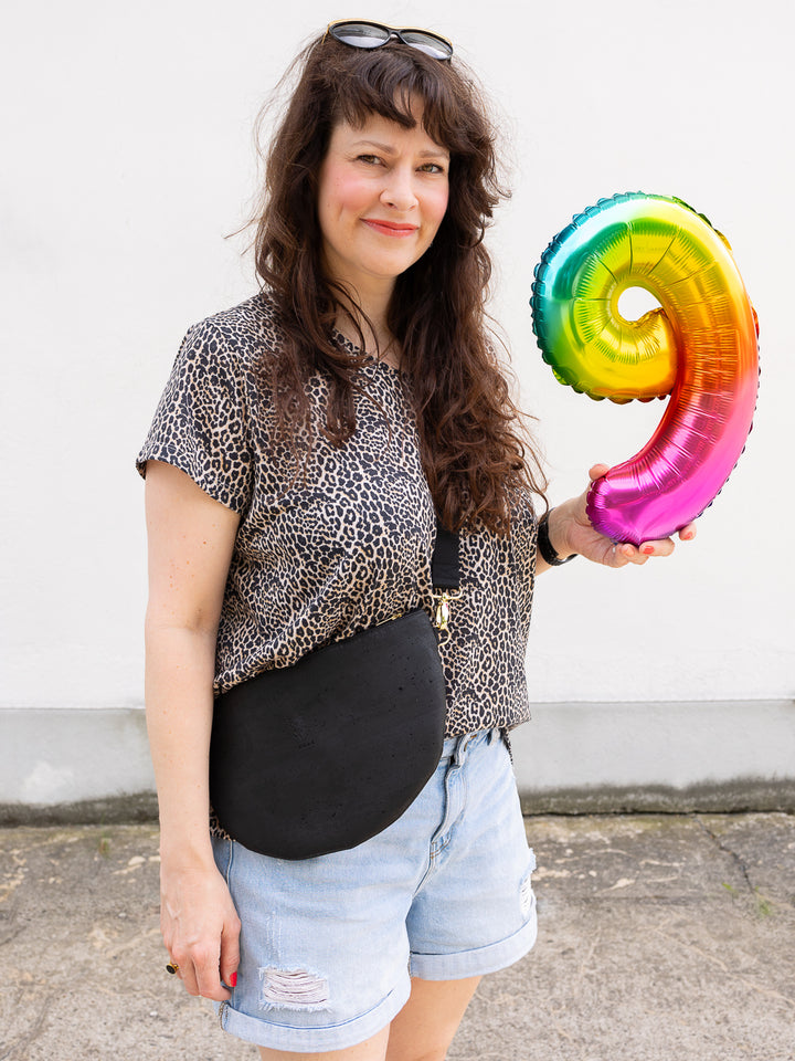 Moon Bag Kork Schwarz