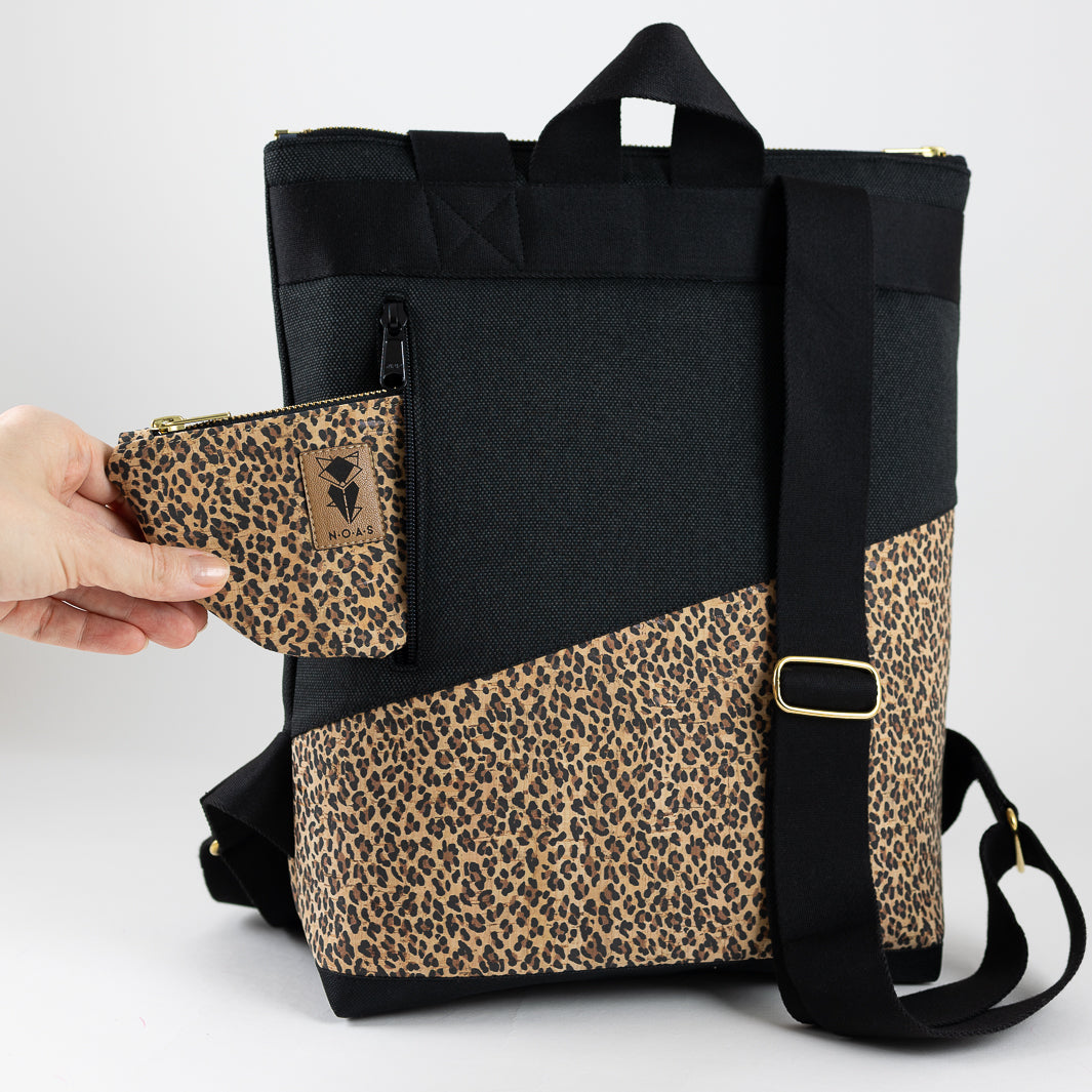 Mini-Rucksack Kork Leo mit Geheimfach