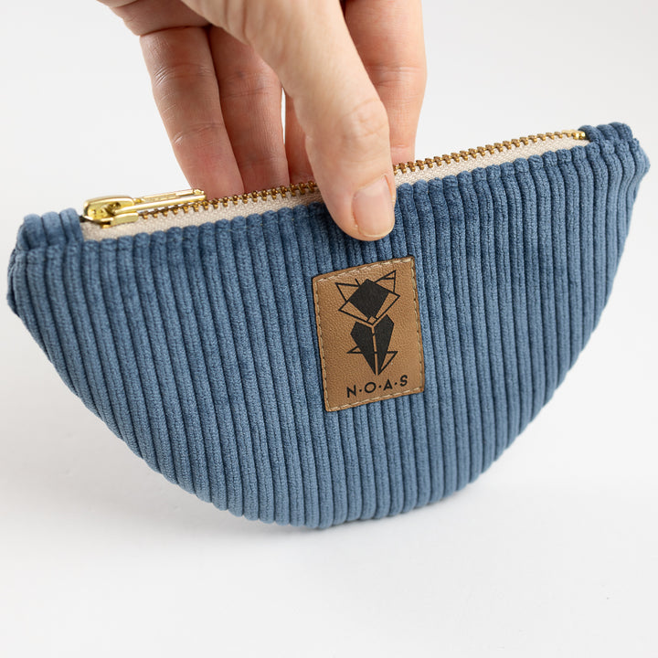 Moon Bag Geldbörse Cord Himmelblau