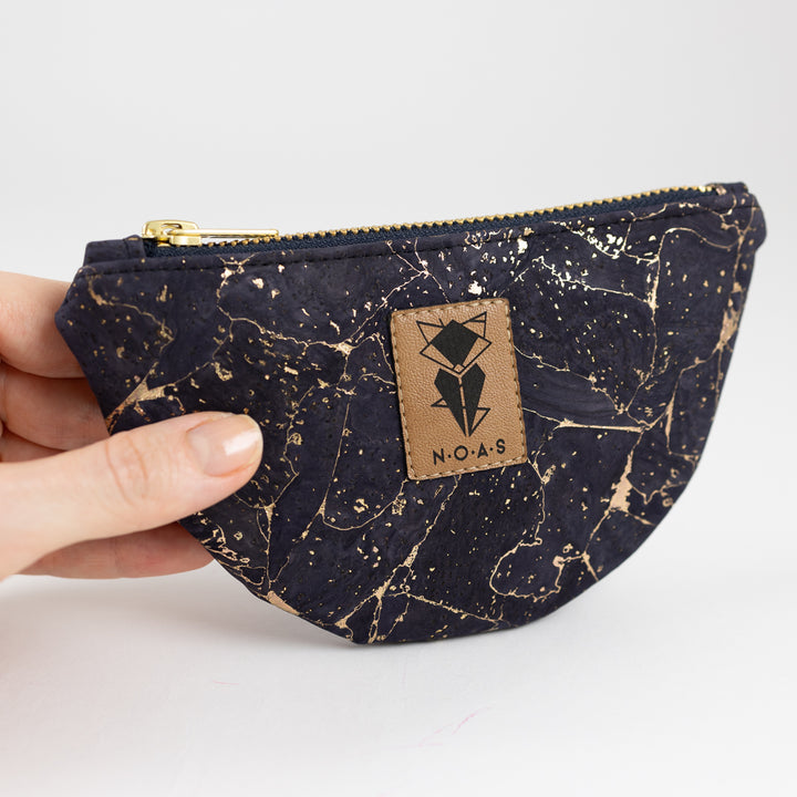 Moon Bag Geldbörse Kork Nachtblau