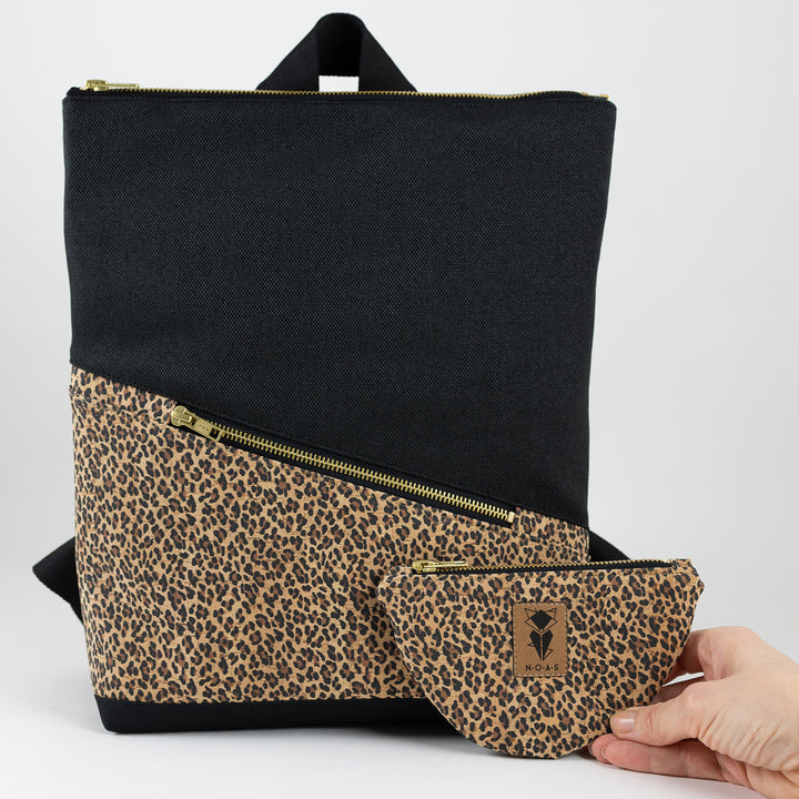 Mini-Rucksack Kork Leo mit Geheimfach