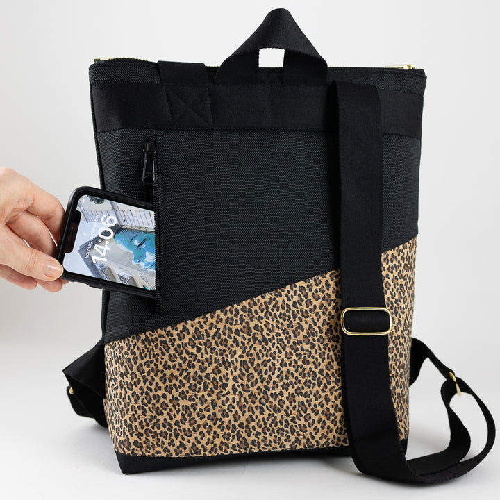 Mini-Rucksack Kork Leo mit Geheimfach