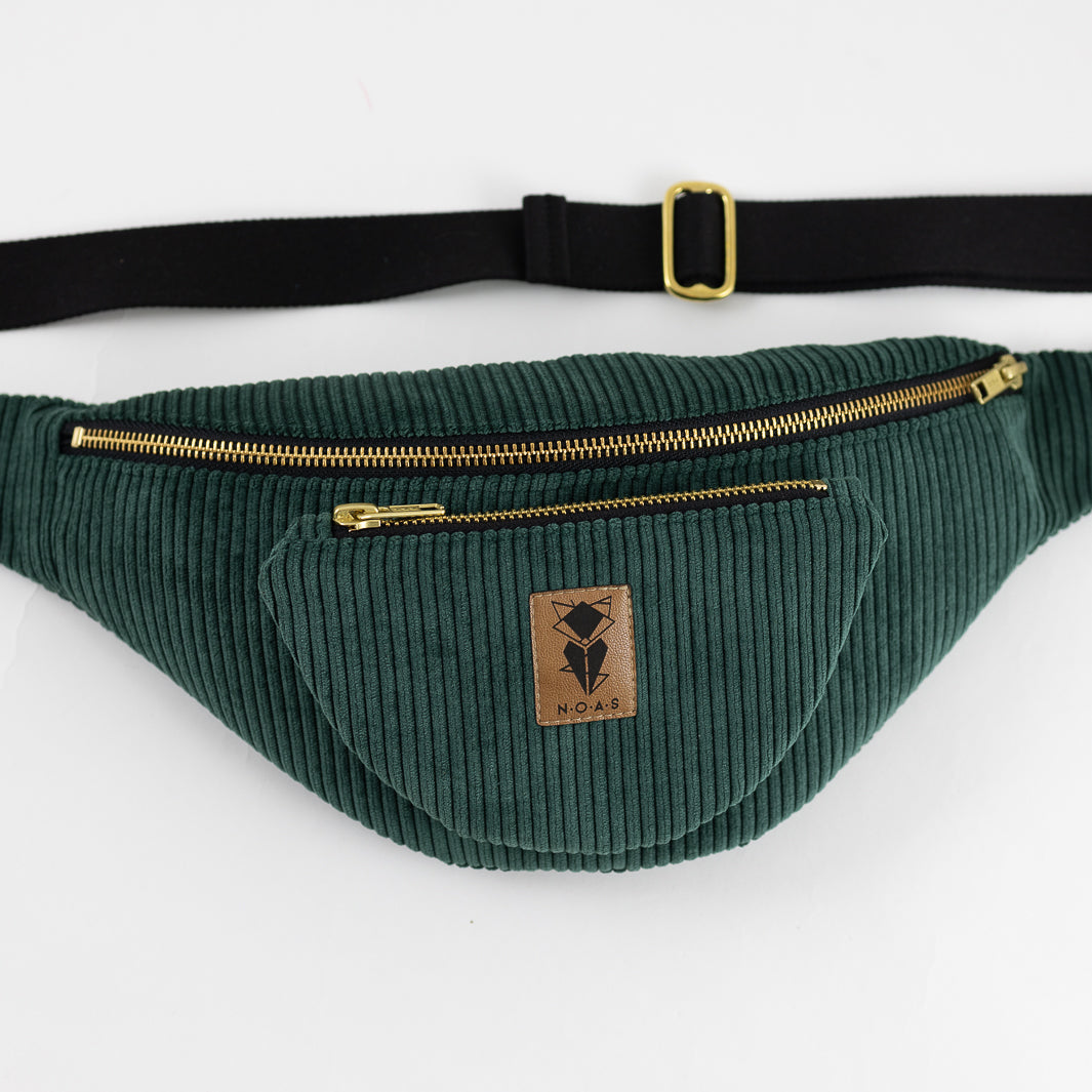 Bauchtasche CORD Waldgrün Size L
