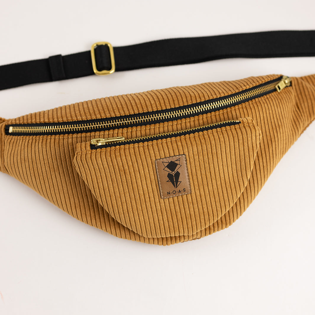 Bauchtasche Cord Honiggelb Size L